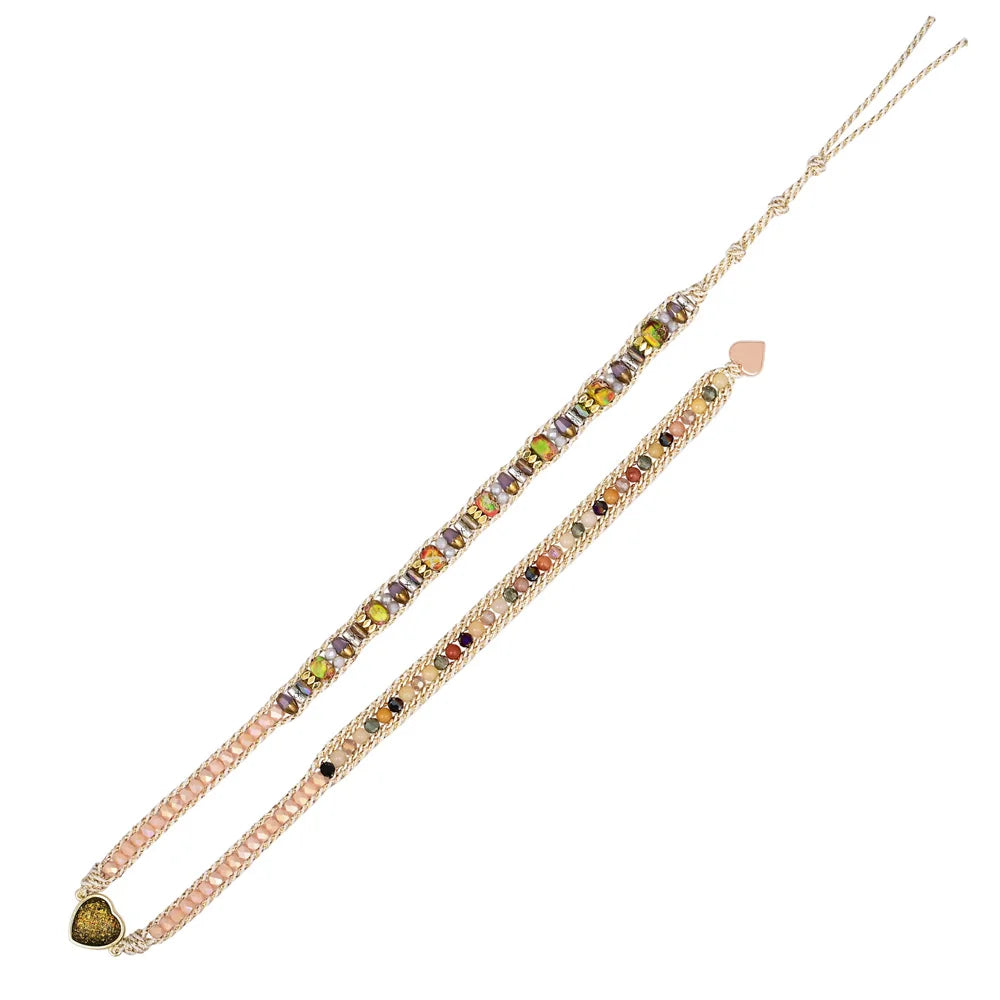 Elegant Yellow Heart Shape Opal Bracelet