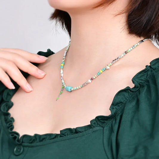 Lovely Amazonite Handmade Beads Necklace