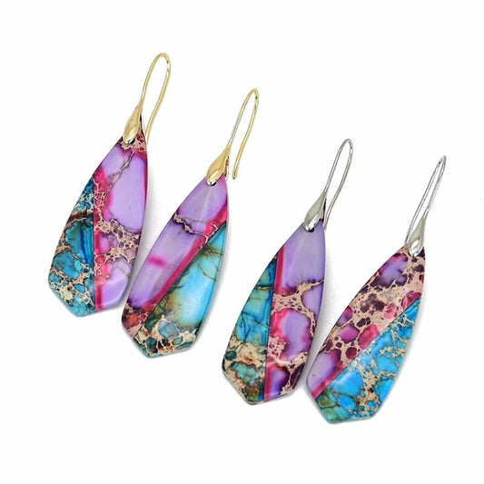 Pennyroyal Emperor Stone Deltoid Earrings