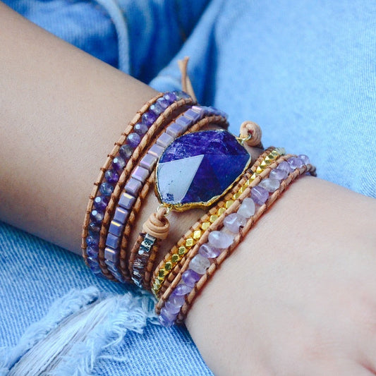 Spirit Amethyst Chakra Bracelet