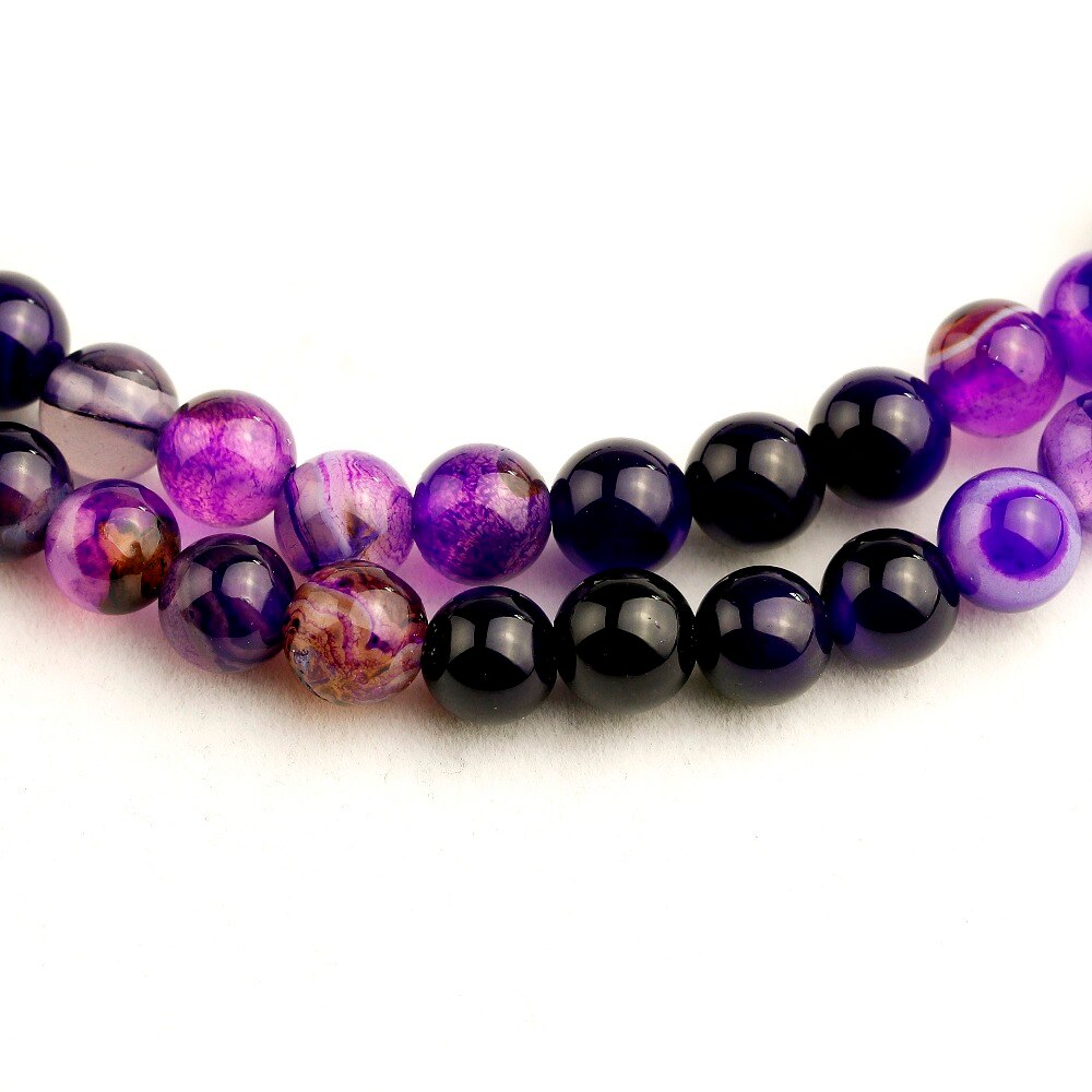 Purple Agate 108 Mala Bracelet