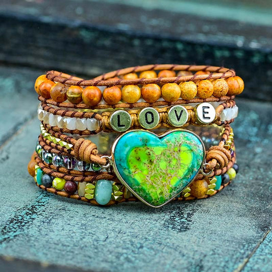Love Leather Wrap Bracelet