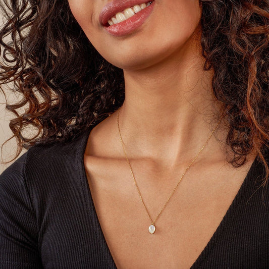 Luminosa Moonstone 24K Gold Necklace