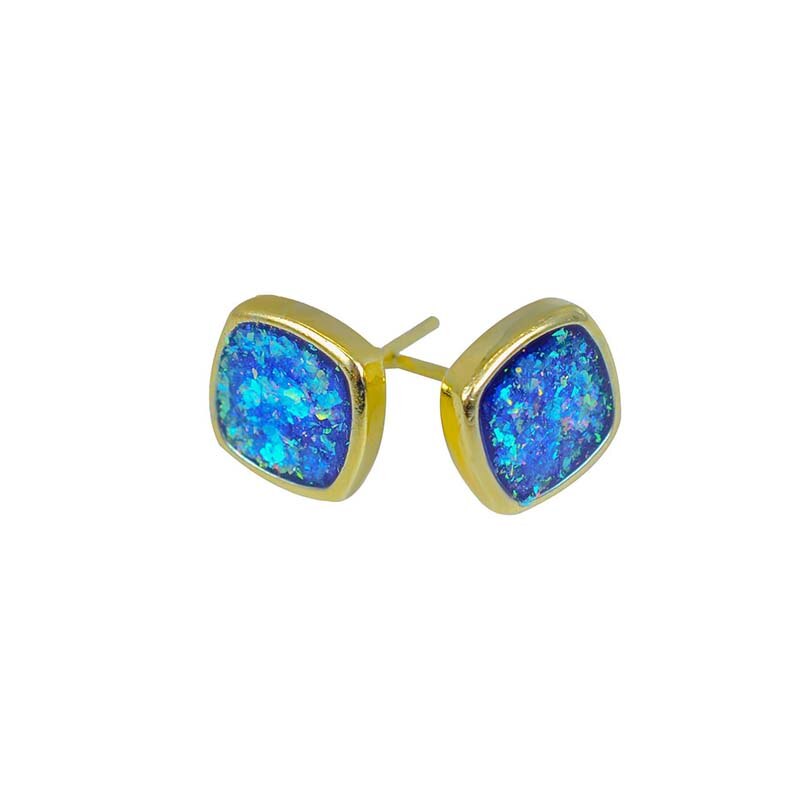 Spiritual Square Opal Earrings