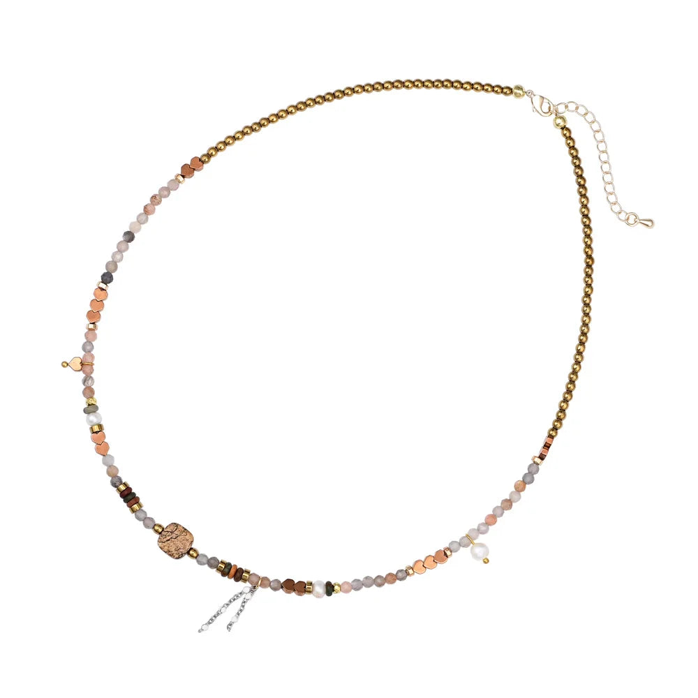 Luxury Natural Picture Stone Necklace