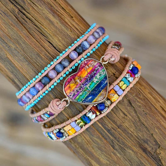 Spiritual Rainbow Love Wrap Bracelet