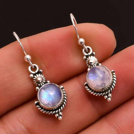 Handicraft Retro Moonstone Earrings