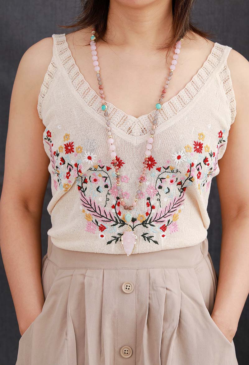 Spiritual Pink Passion Rose Quartz Necklace