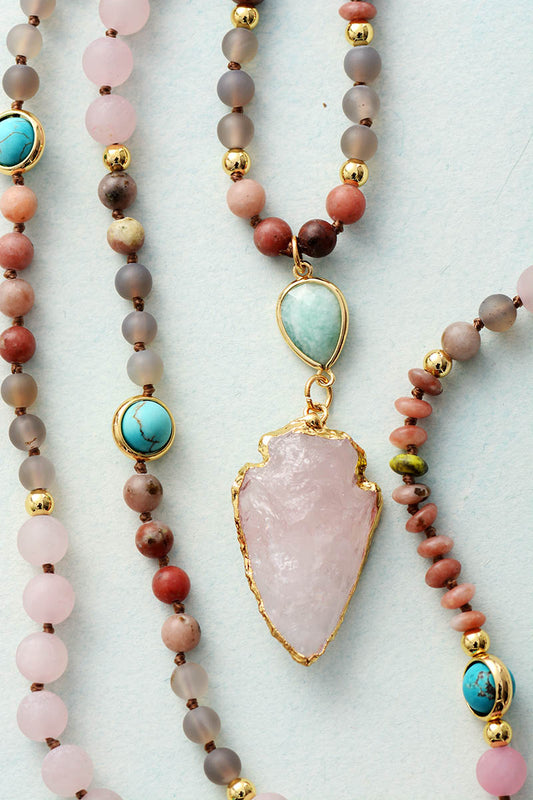 Spiritual Pink Passion Rose Quartz Necklace