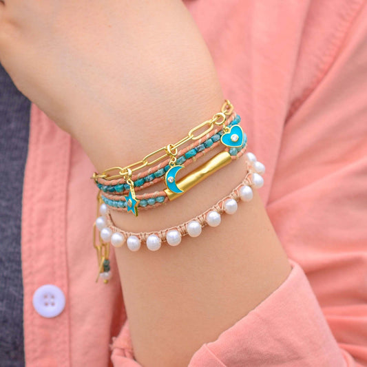 River of Pearls Wrap Bracelet