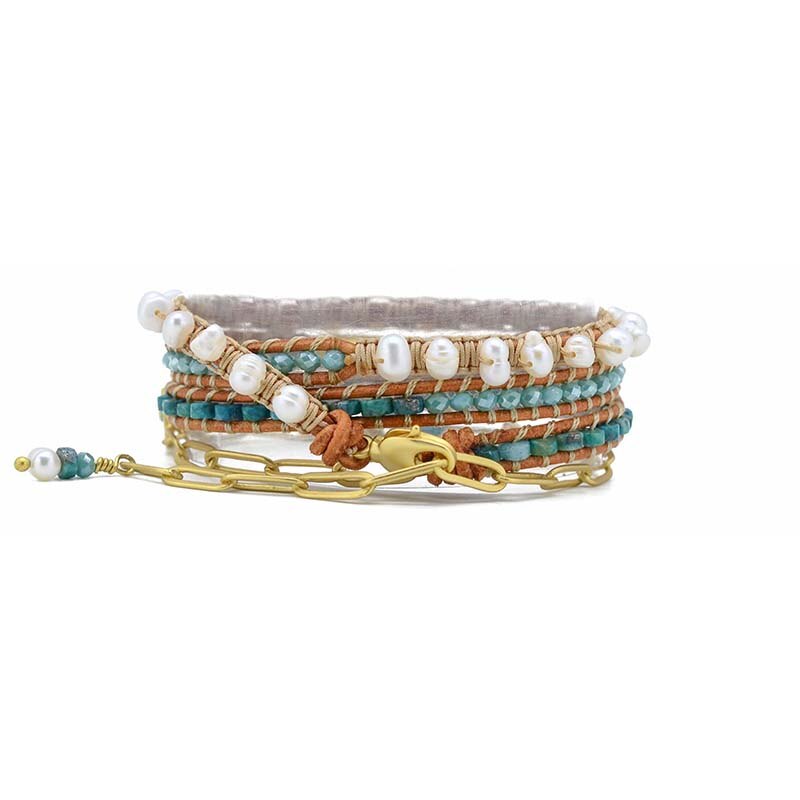 River of Pearls Wrap Bracelet