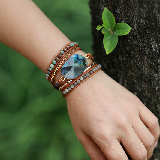 Mystic Labradorite Wrap Bracelet