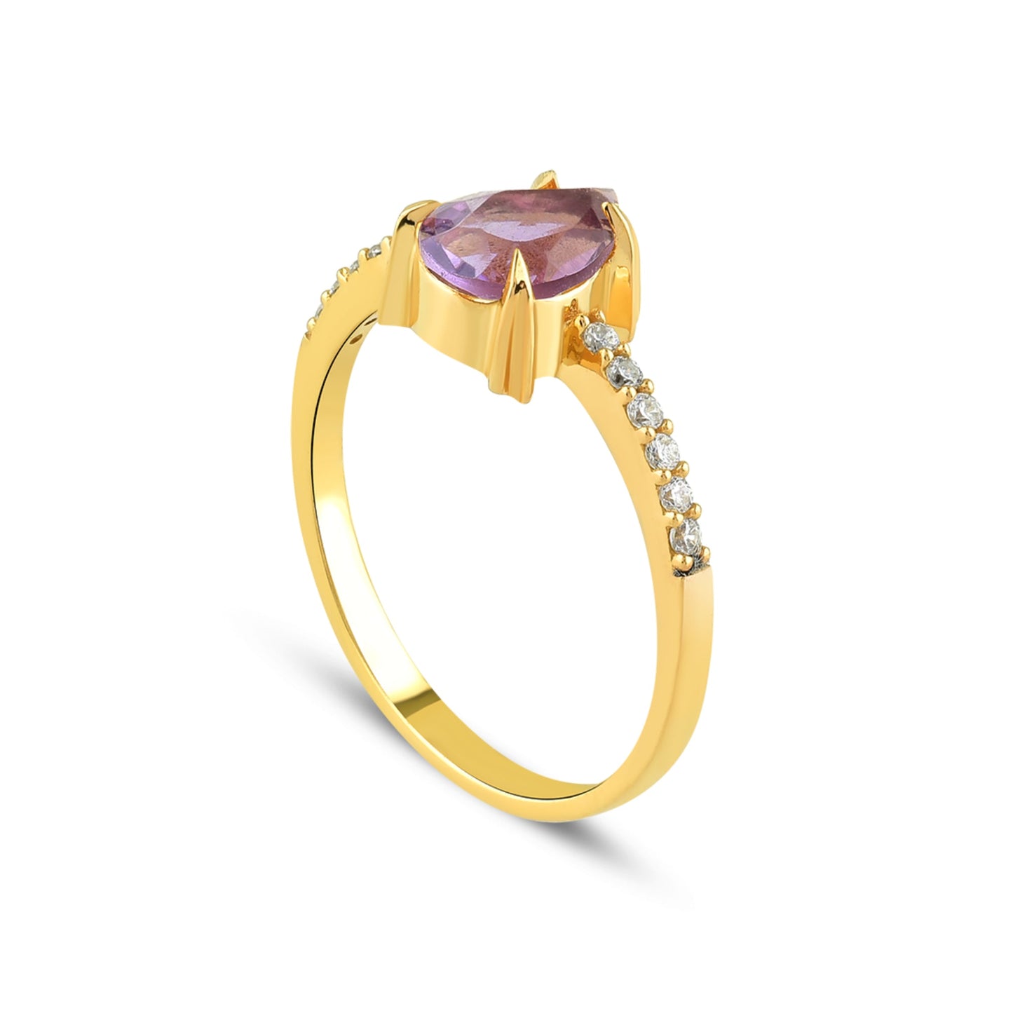 Scintillante Twinkling Amethyst Gold Ring