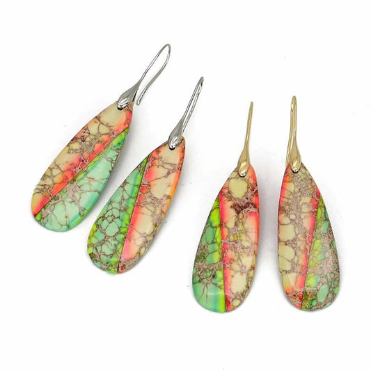 Sunset of Nature Emperor Stone Drop Earrings