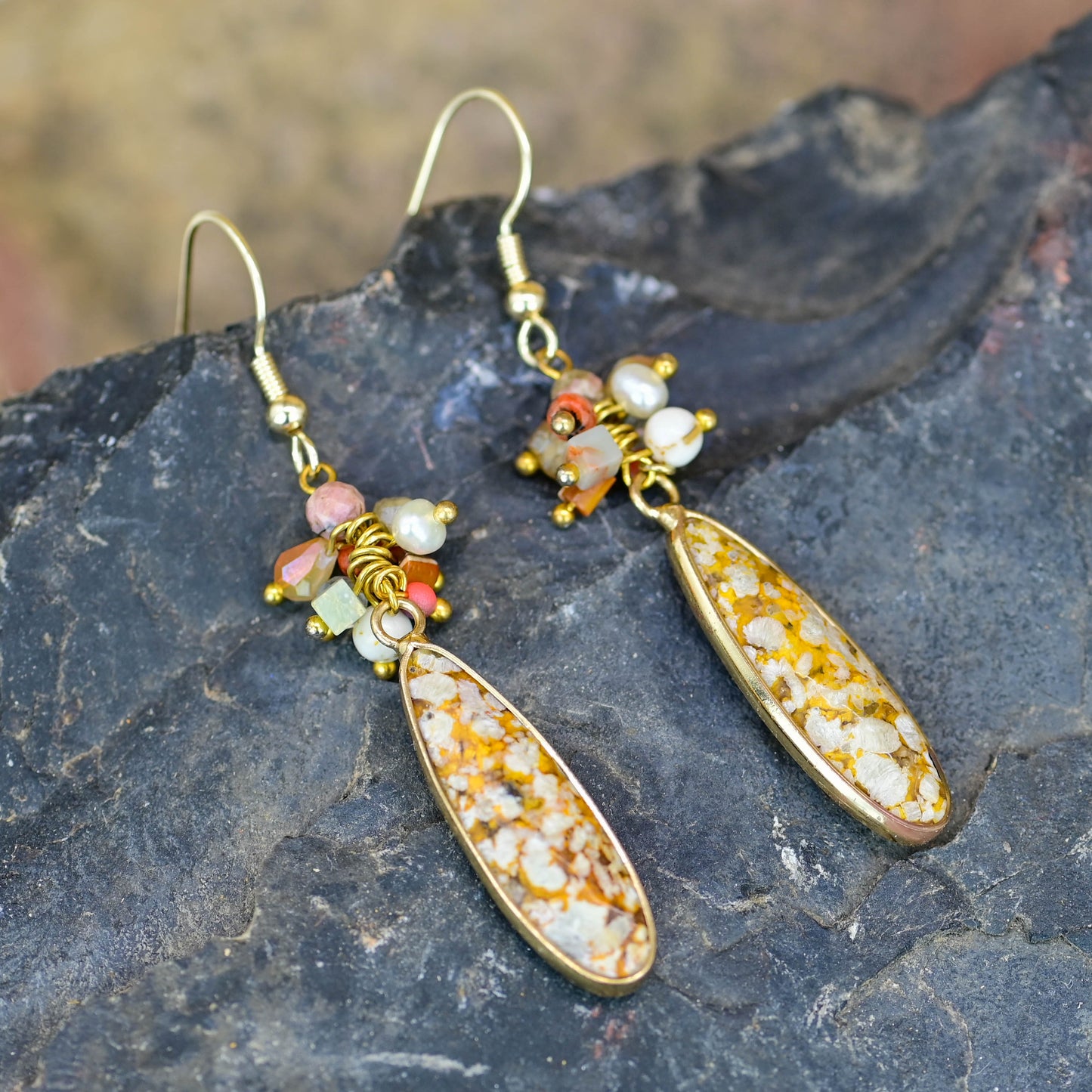 Spiritual Ocean Agate Earrings