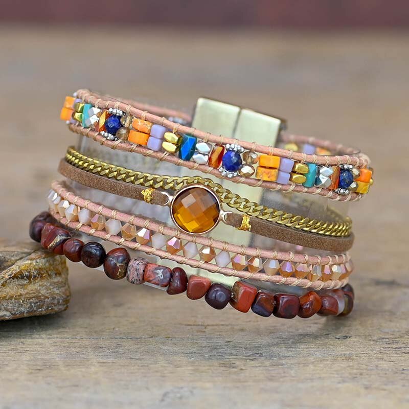 Sunrise Bohemian Cyristal Lapis Armband
