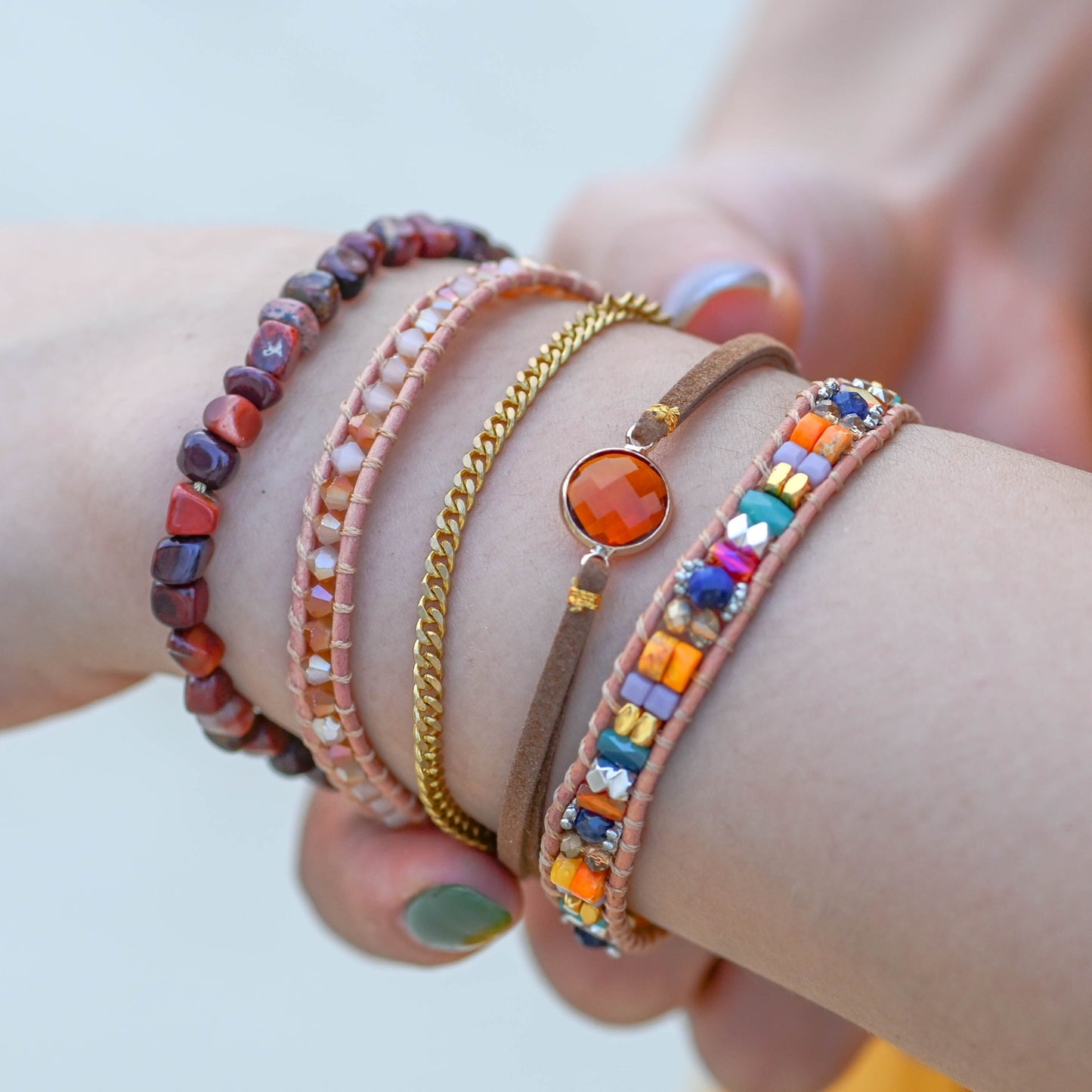Sunrise Bohemian Cyristal Lapis Armband