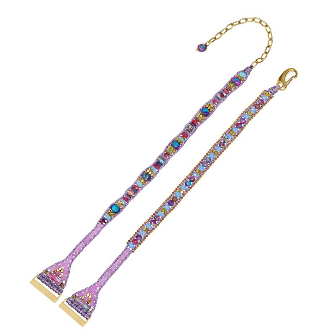 Trendy Purple Jasper Stone Fitbit Watch Strap