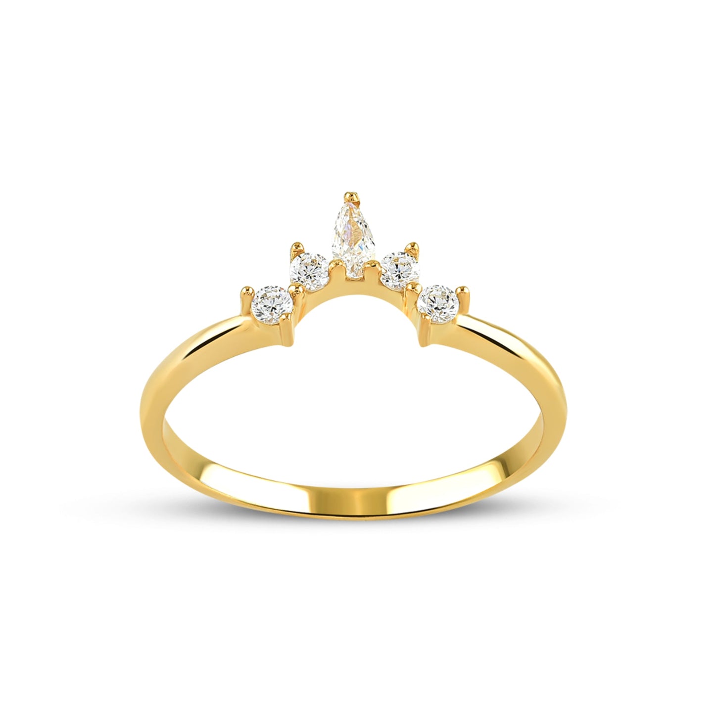 Triangolo Crispy Gold Ring