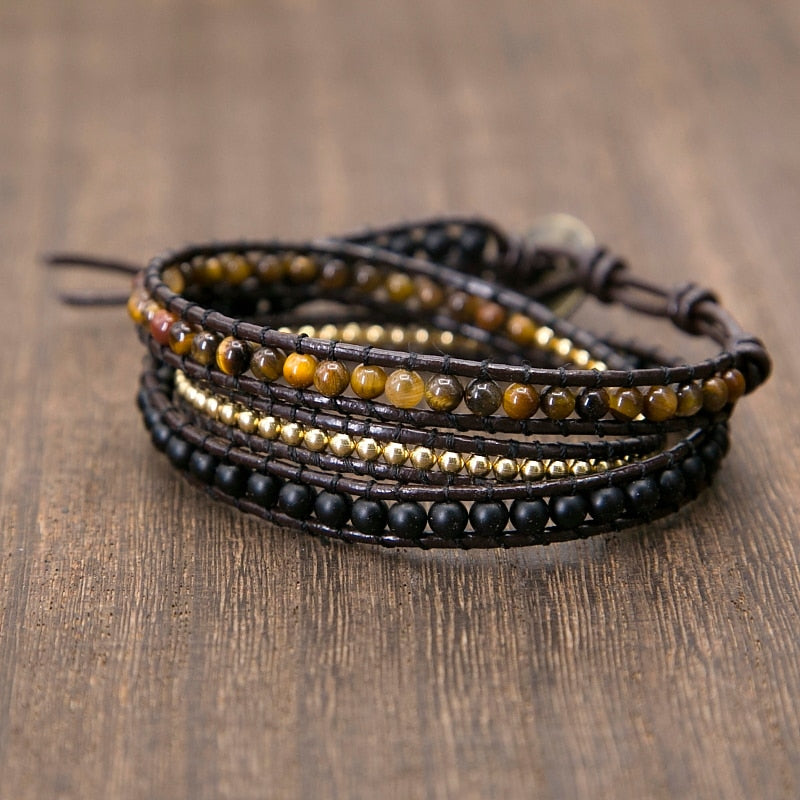 Powerful Tiger’s Eye Beaded Bracelet