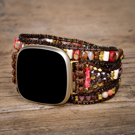 Unique Natural Jasper Fitbit Watch Strap