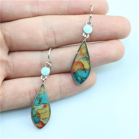 Spiritual Colorful Turquoise Earrings