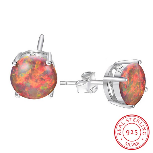 Spiritual Fire Opal Sterling Silver Earrings