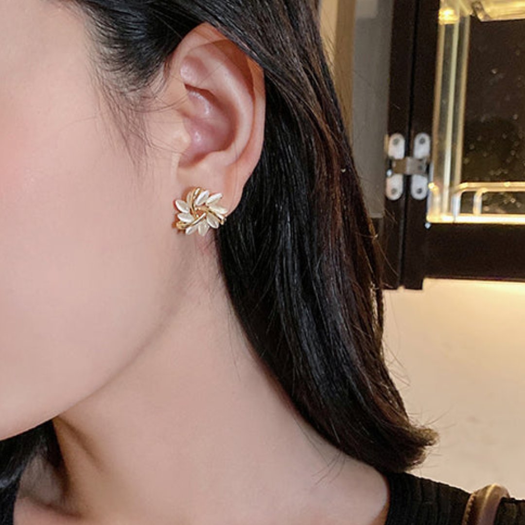 Elegant Opal Stud Earrings