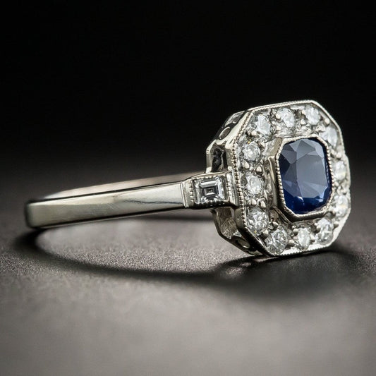 Elegant Sapphire 925 Sterling Silver Ring