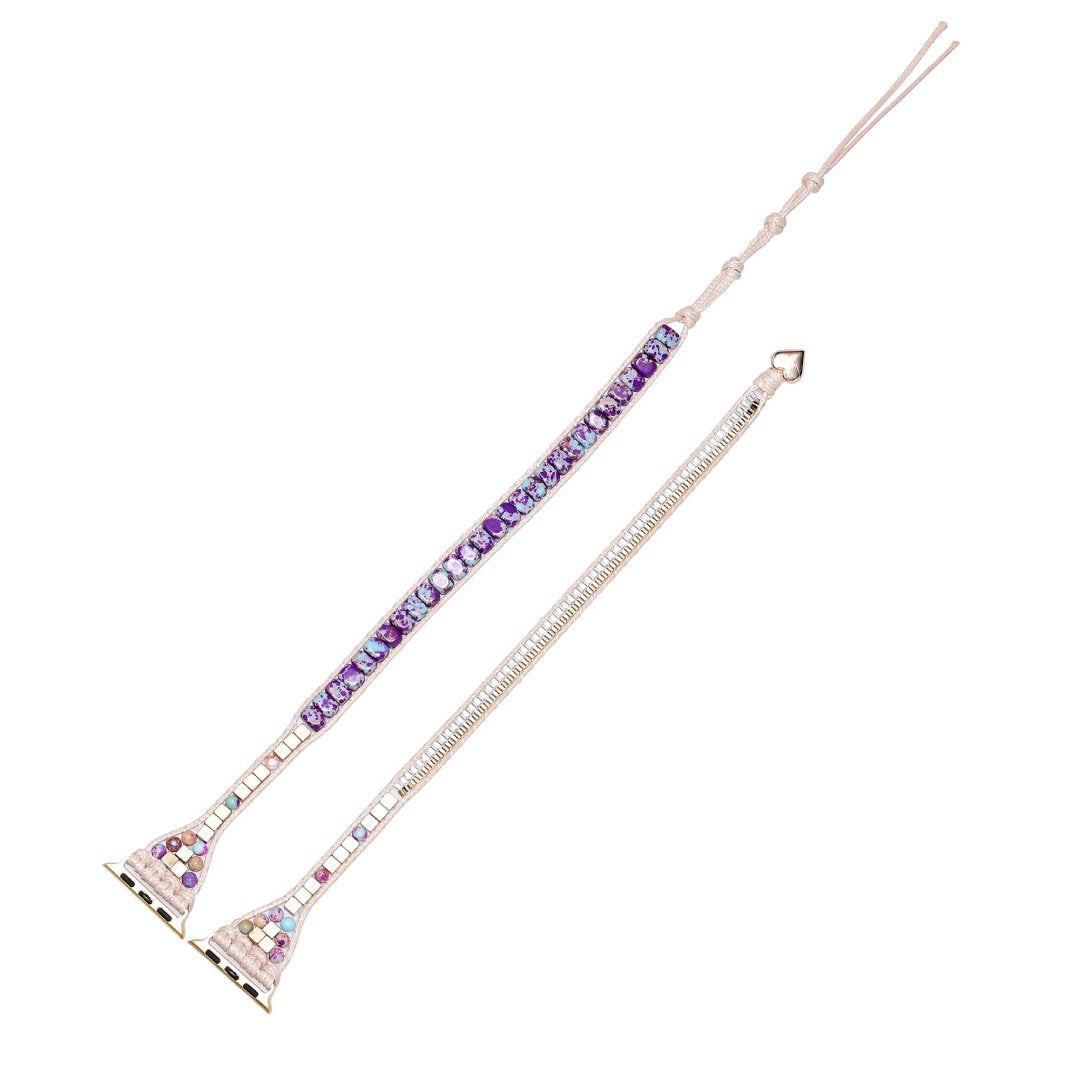 Stilvolles lila Jaspis-Apple-Watch-Armband