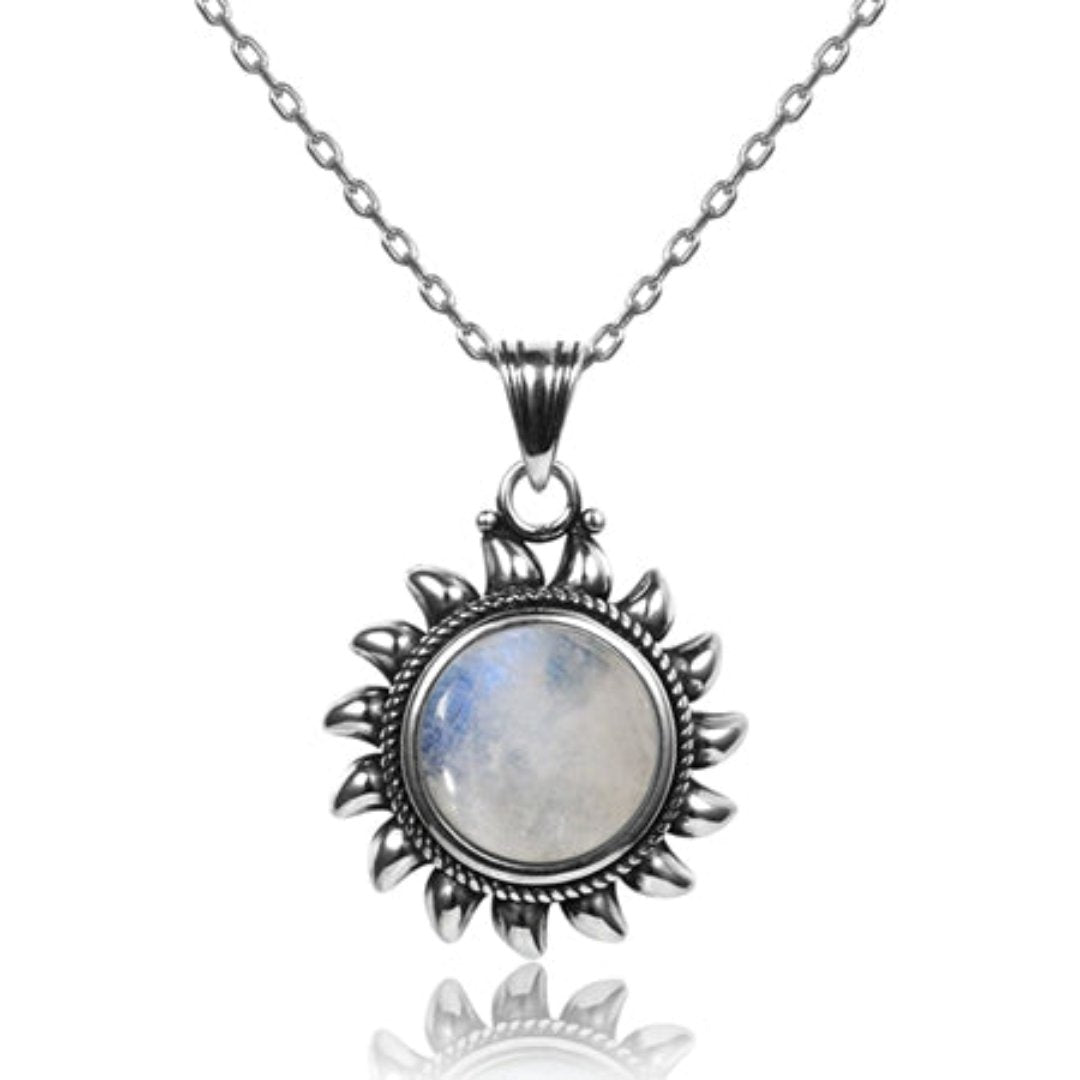 Vintage Moonstone Silver Necklace