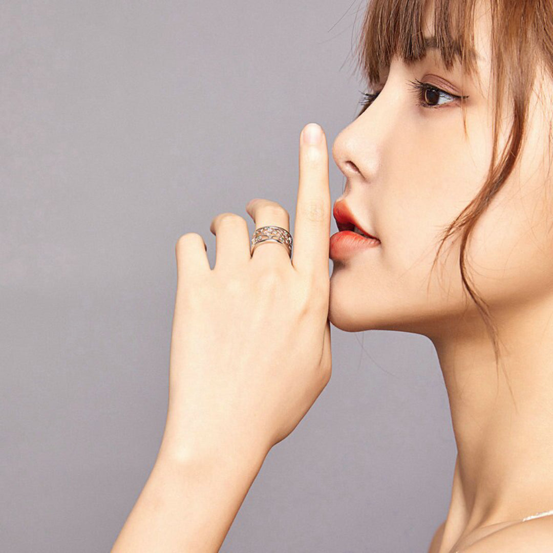 Tree of Life Adjustable Silver Ring