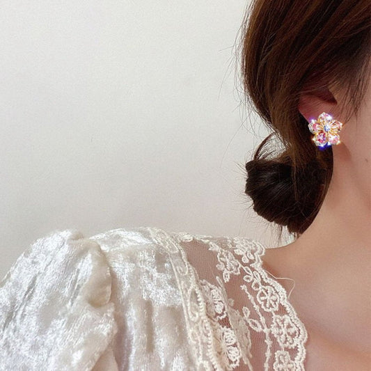 Sweet Flower Zirconia Crystal Earrings