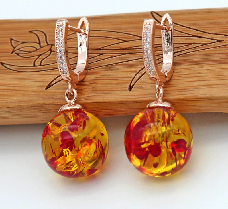 Spiritual Follow the Sun Amber Earrings