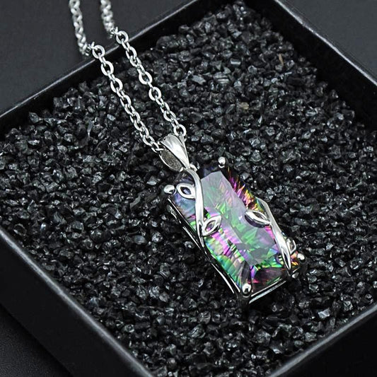 Rainbow Amethyst Sterling Silver Necklace