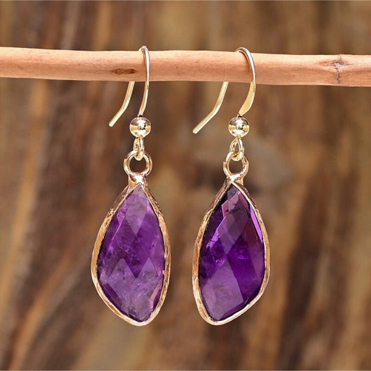 Amethyst Ohrringe im böhmischen Stil