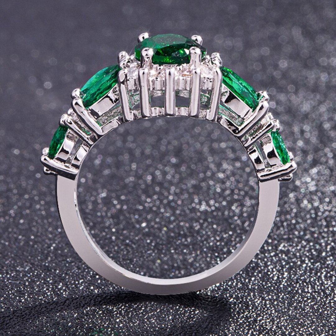 Magnificent Emerald & Zirconia Ring