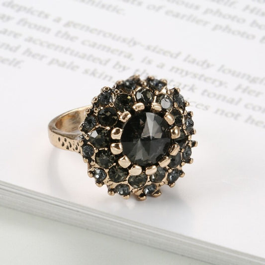 Magnificent Black Onyx Crystal Ring