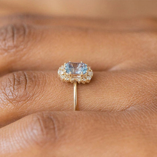 Vintage Blue Topaz Silver Ring