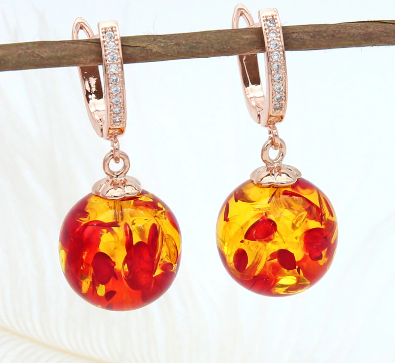 Spiritual Follow the Sun Amber Earrings