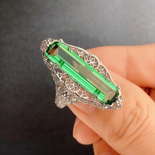 Vintage Style Cubic Zirconia Ring