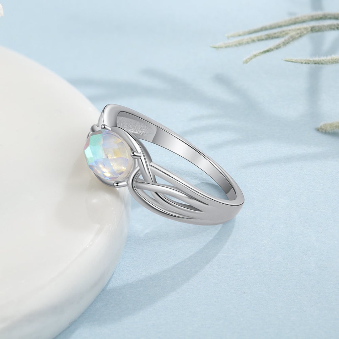 Bohemia Style Oval Moonstone Ring