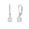White Fire Opal 925 Sterling Silver Earrings