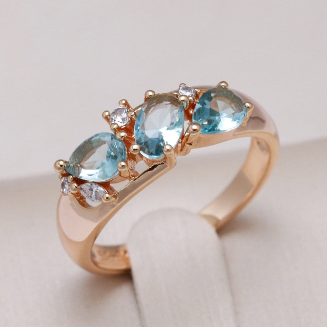 Vintage Topaz Rose Gold Plated Ring