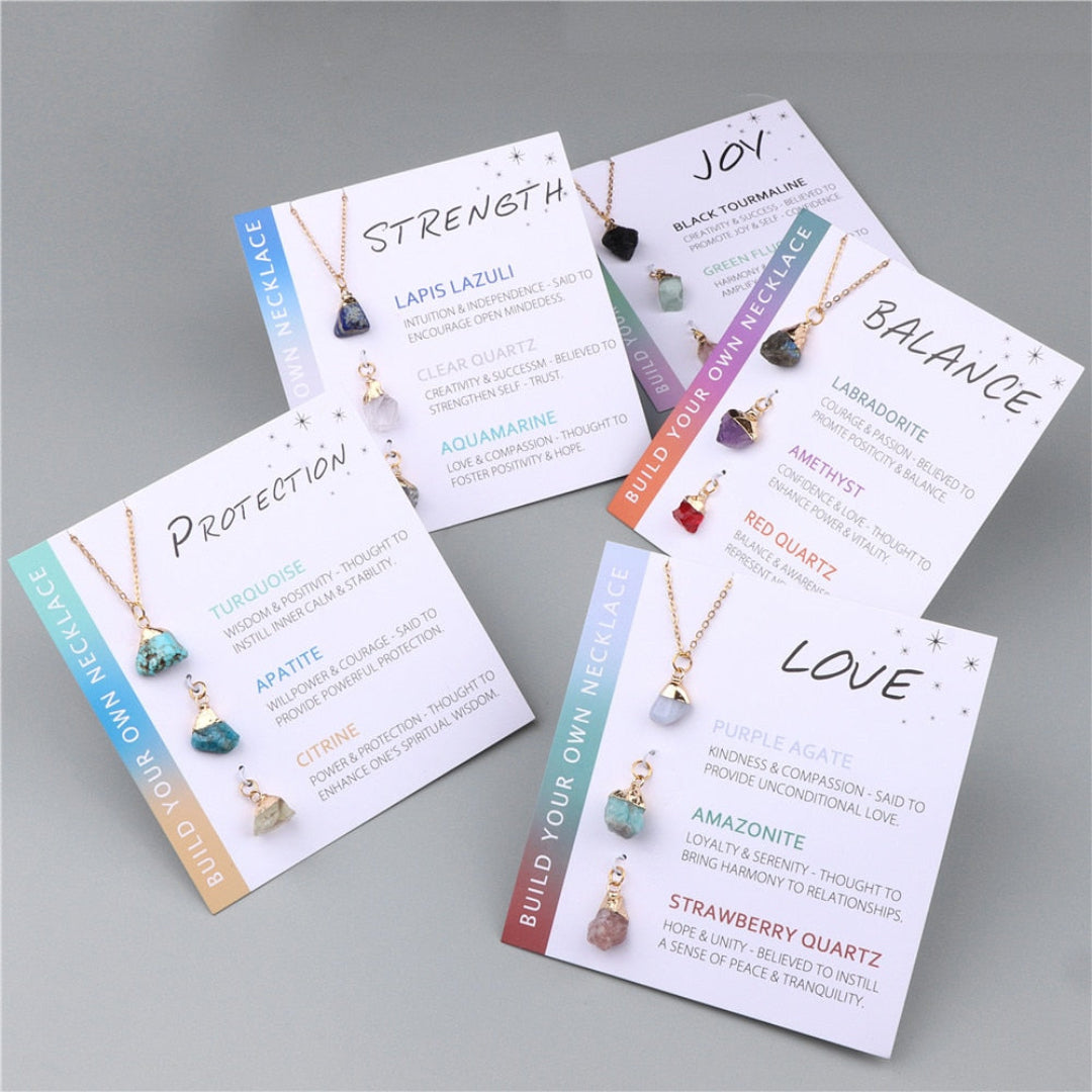 Spiritual Charm Raw Stones Necklace
