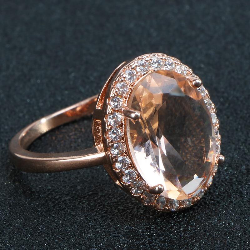 Innocent Morganite Rose Gold Silver Ring