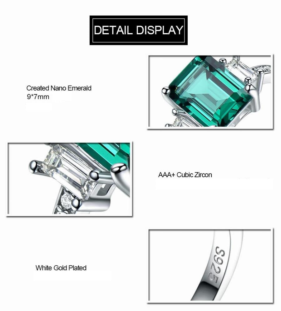 Wunderschöner Smaragd Sterling Silber Ring