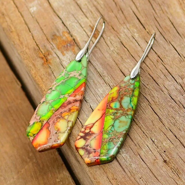 Evening Trumpet Emperor Stone Earrings
