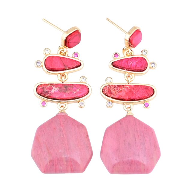 Spiritual Geometrical Natural Stone Earrings
