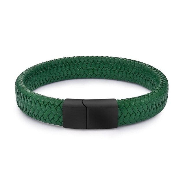 Geflochtenes Armband aus echtem Leder